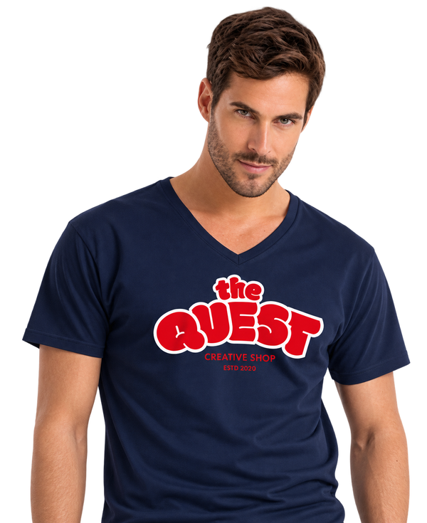 T-shirt col V personnalisé