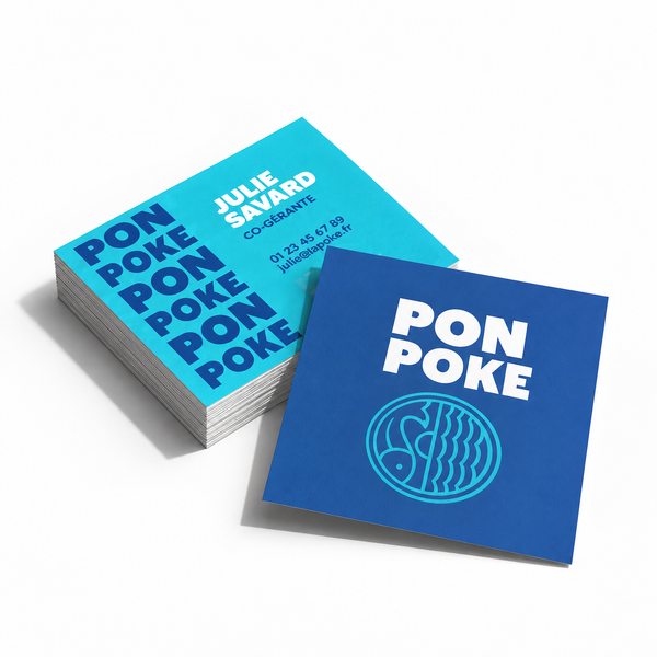 Carte carrée recto/verso 55 × 55 mm — Lot de 50